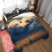 3D Grassland Fire Lassock Sky Quilt Cover Set Bedding Set Duvet Cover Pillowcases 1206