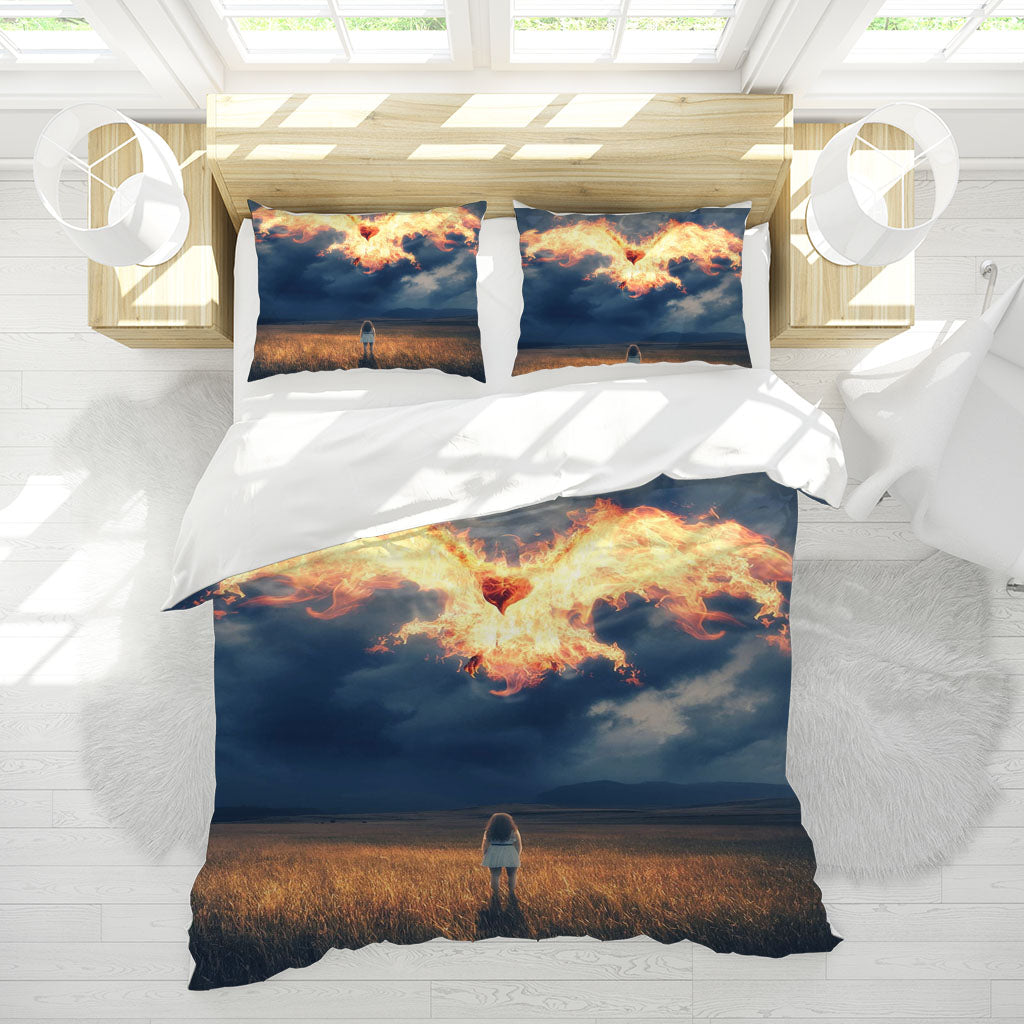 3D Grassland Fire Lassock Sky Quilt Cover Set Bedding Set Duvet Cover Pillowcases 1206
