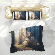 3D Forest Tree Deer Grassland Quilt Cover Set Bedding Set Duvet Cover Pillowcases 1207