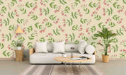 3D Floral Tulip Apricot Leaf Wall Mural Wallpaper YXL 2266