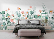3D Floral Leaf Phalaenopsis Wall Mural Wallpaper YXL 3179