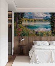 3D Hotel Inn Motel Hostel Resort Manor Scenery Waterfall Wall Mural Wallpaper 17