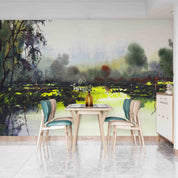 3D Oil Painting Tree Sea Aquatic Plant Wall Mural Wallpaper YXL 134