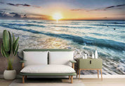 3D Beach Wave Sea Sunrise Landscape Wall Mural Wallpaper GD 4569- Jess Art Decoration