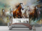 3D Horse Running Oil Painting Wallpaper Wall Mural Wall Decor Wall Art Wall Sticker Remoable Wallpaper LQH 21