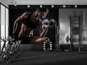 3D Gym Fitness Gymnasium Dumbbell Wall Mural Wallpaper 72