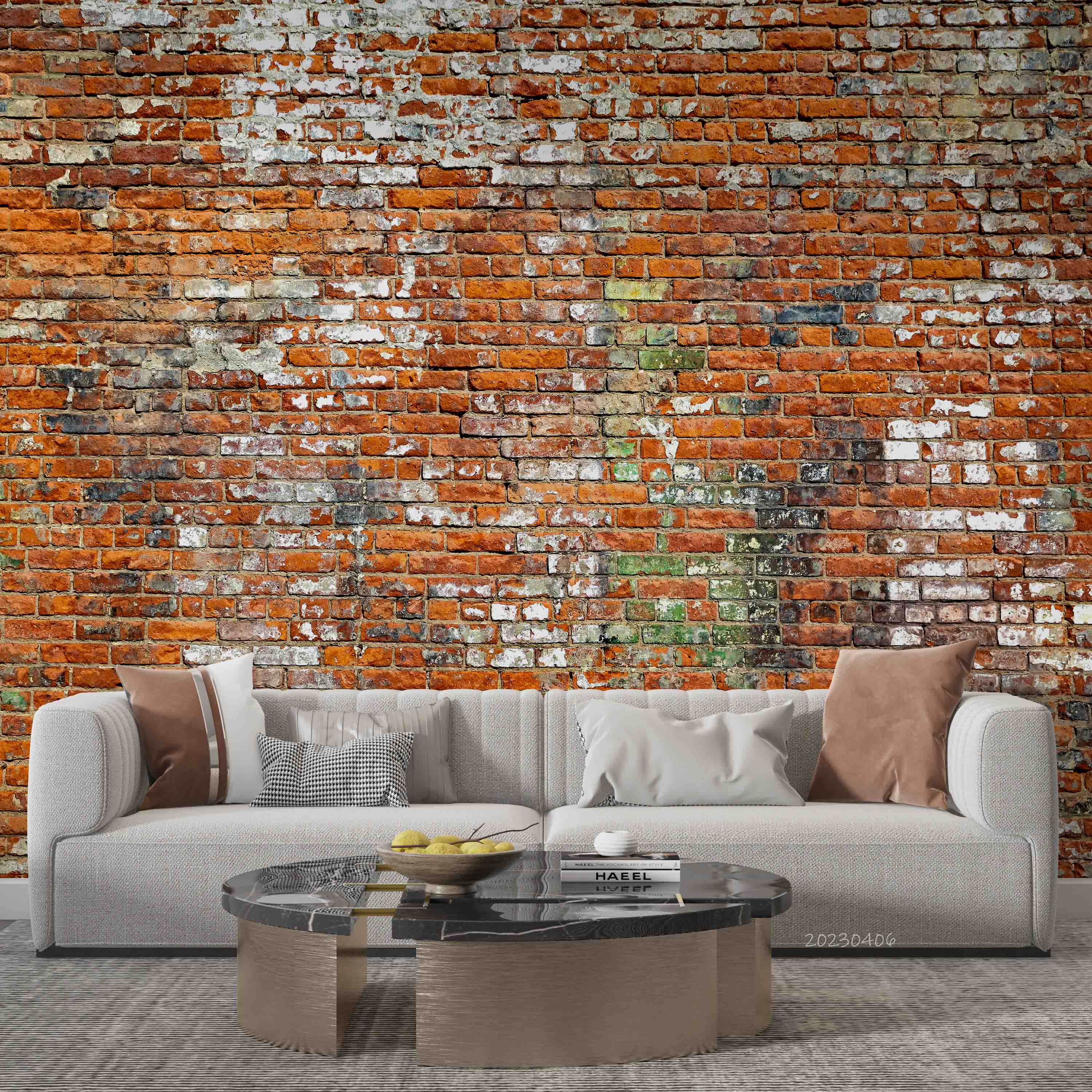 3D Old Red Brick Wall Texture Wall Mural Wallpaper GD 5620- Jess Art Decoration