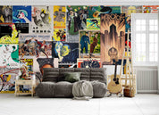 3D Cartoon Figure Book Wall Mural Wallpaper YXL 20- Jess Art Decoration