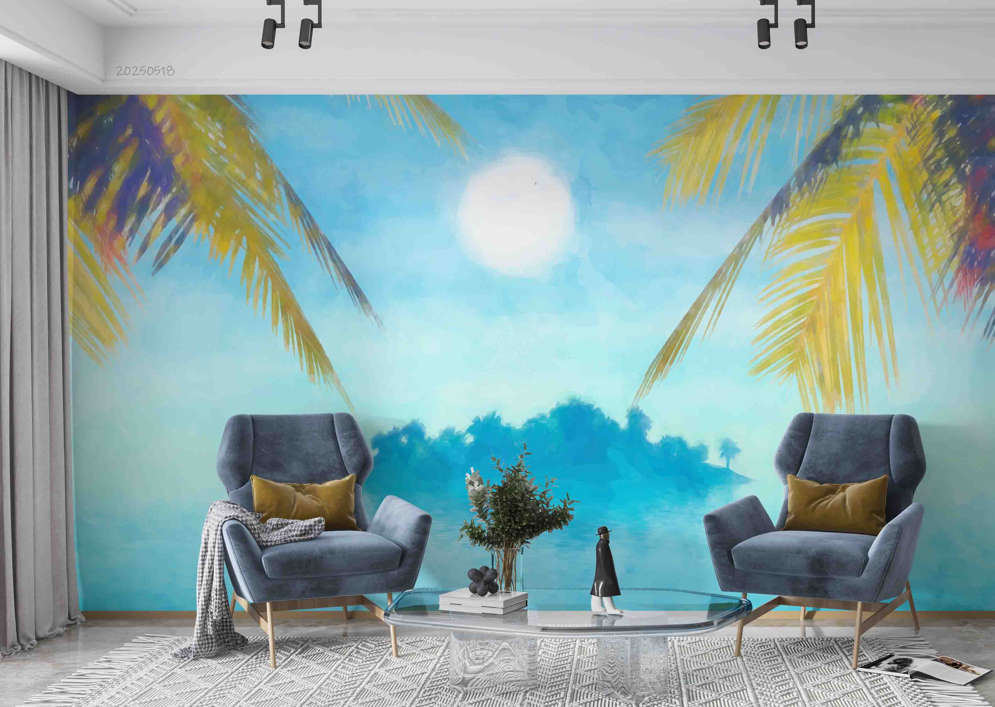 3D Summer Sea Sky Island Scenery Wallpaper Wall Mural Wall Decor Wall Art Wall Sticker Remoable Wallpaper