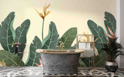 3D Floral Leaf Apricot Wall Mural Wallpaper YXL 2965