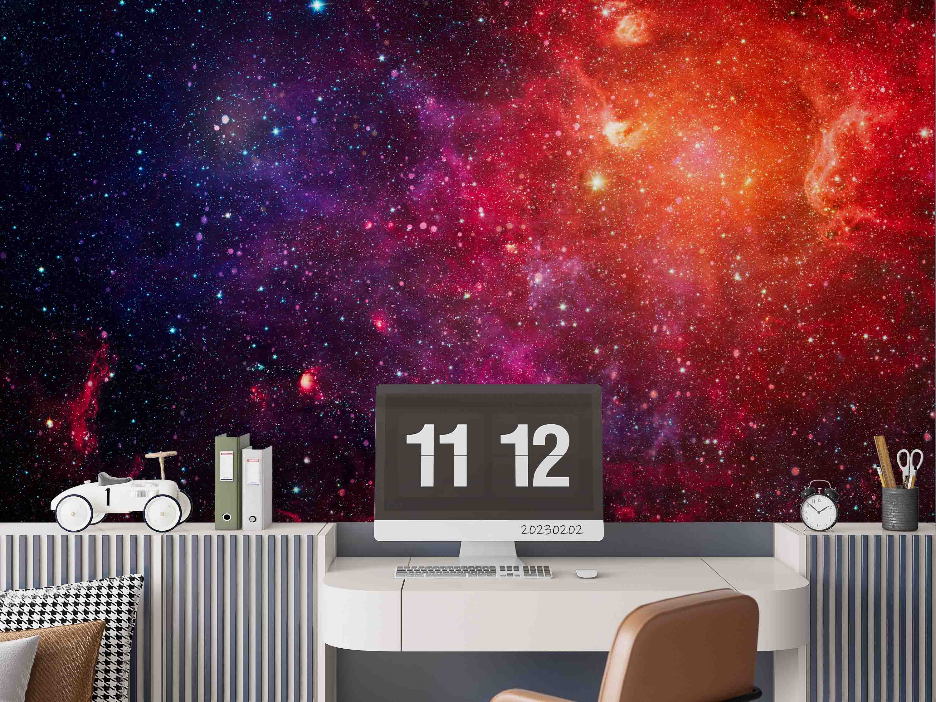 3D Round The Earth Red violet Wall Mural Wallpaper YXL 12- Jess Art Decoration