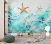 3D Animal Starfish Sea Ripple Bubble Wall Mural Wallpaper YXL 52