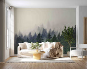3D Scenery Forest Tree Fog Wall Mural Wallpaper YXL 23- Jess Art Decoration