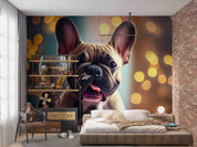 3D Animal Dog Night Yellow Wall Mural Wallpaper YXL 1846