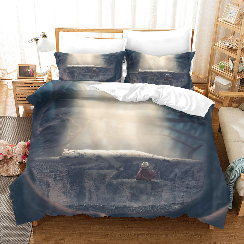 3D Tree Mountain Light Trunk Quilt Cover Set Bedding Set Duvet Cover Pillowcases 1210