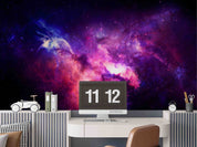 3D Starry Sky Graffiti Cloud Star Purple Wall Mural Wallpaper YXL 38- Jess Art Decoration