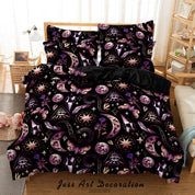 3D Moon Star Floral The Earth Quilt Cover Set Bedding Set Duvet Cover Pillowcase 604