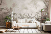 3D Forest Tree Cloud Sky Fog Gray Wall Mural Wallpaper YXL 553