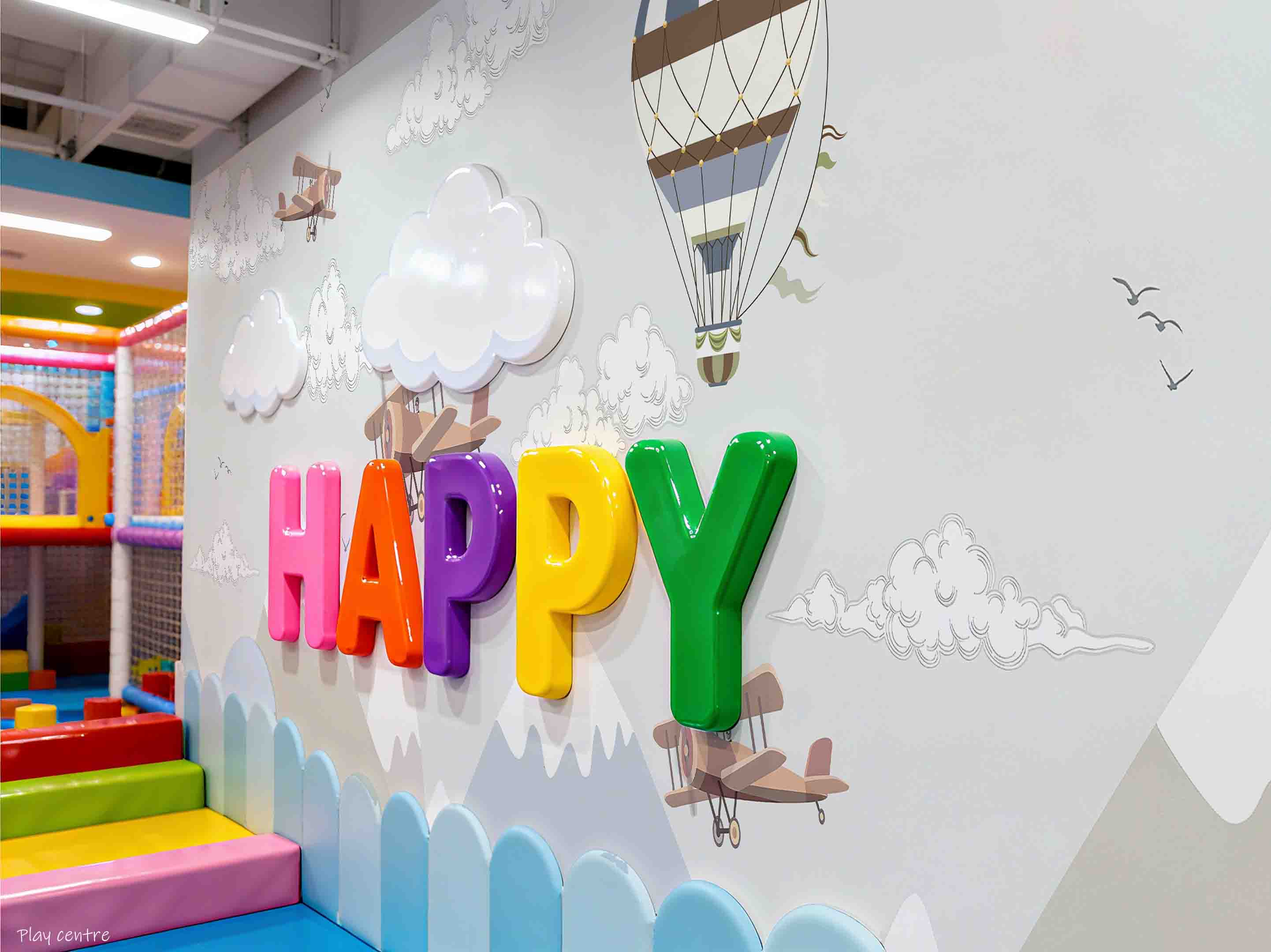 3D Play Centre Amusement Park Funfair Carnie Cartoon Mountains Wall Mural Wallpaper 20