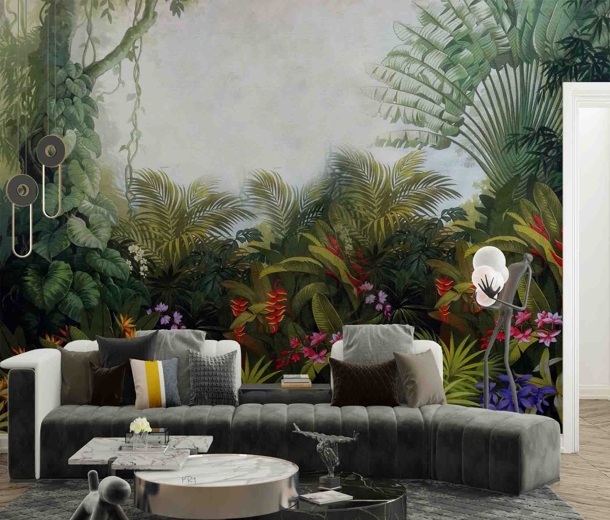 3D Tree Floral Leaf Wall Mural Wallpaper YXL 2648