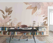 3D Hand Drawn Plant Leaves Background Wall Mural Wallpaper GD 3376- Jess Art Decoration