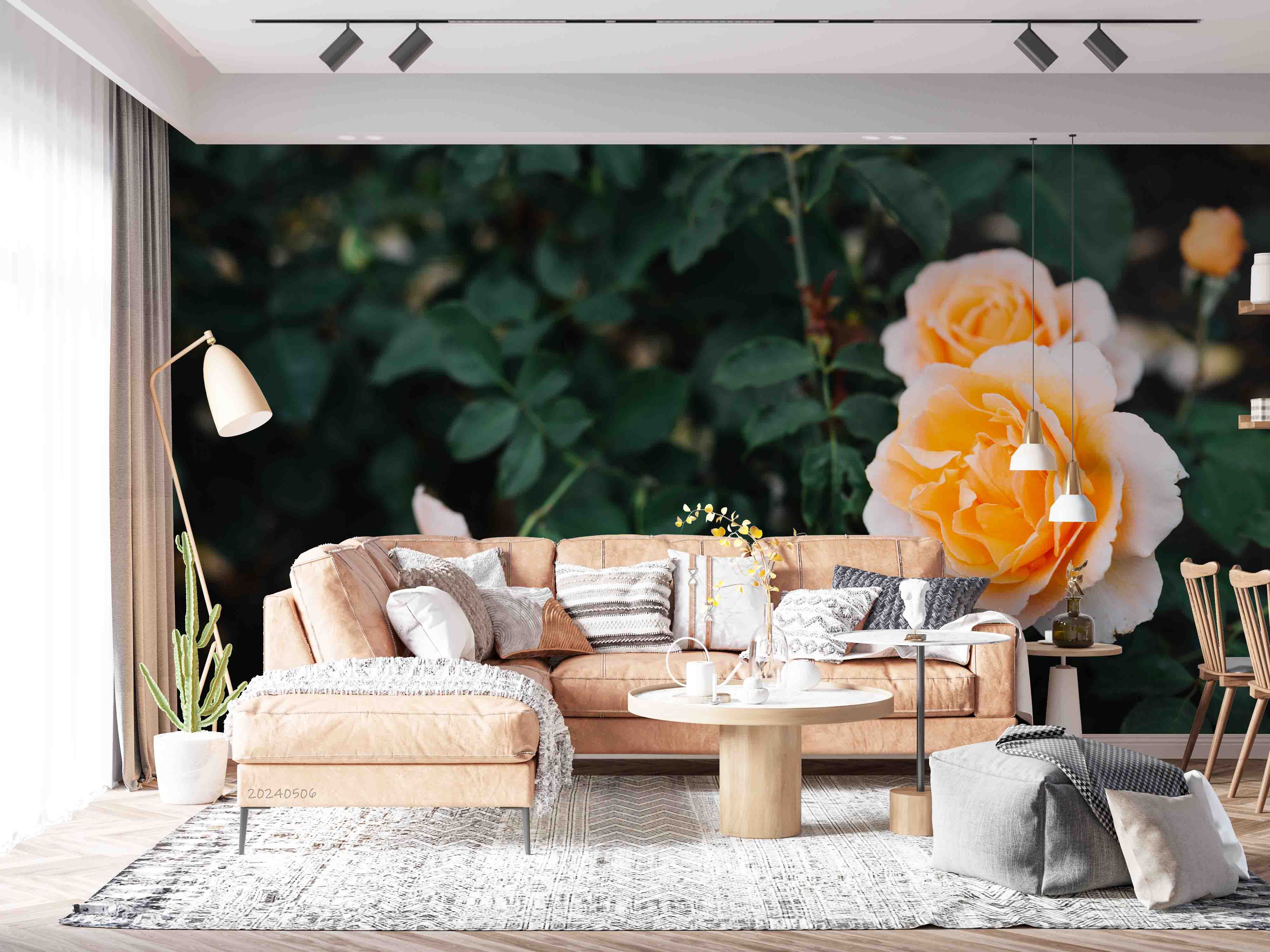 3D Yellow Rose Floral Leaf Wallpaper Wall Mural Wall Decor Wall Art Wall Sticker Remoable Wallpaper