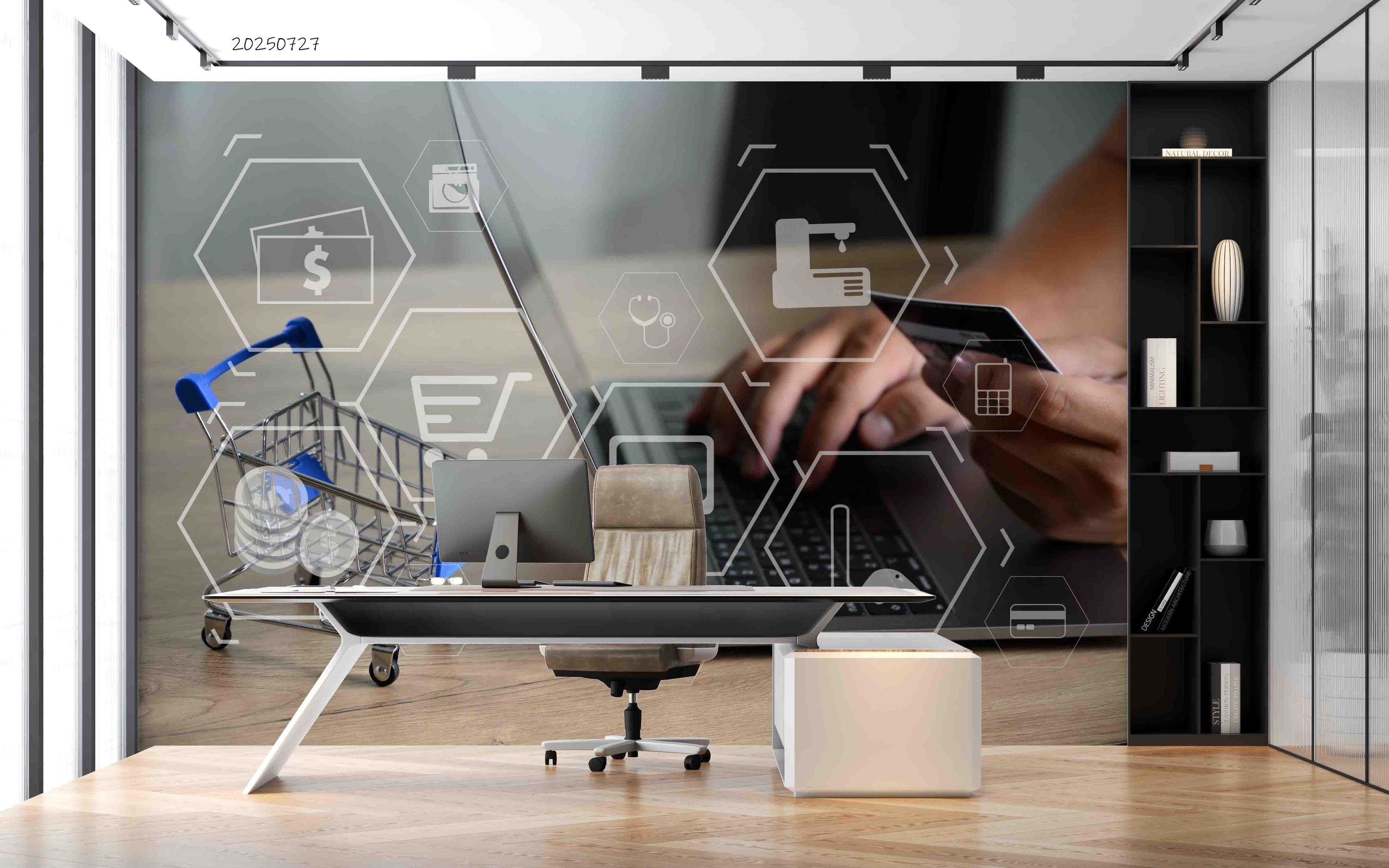 3D Office Business Commerce Technology Mdern Wall Mural Wallpaper 29