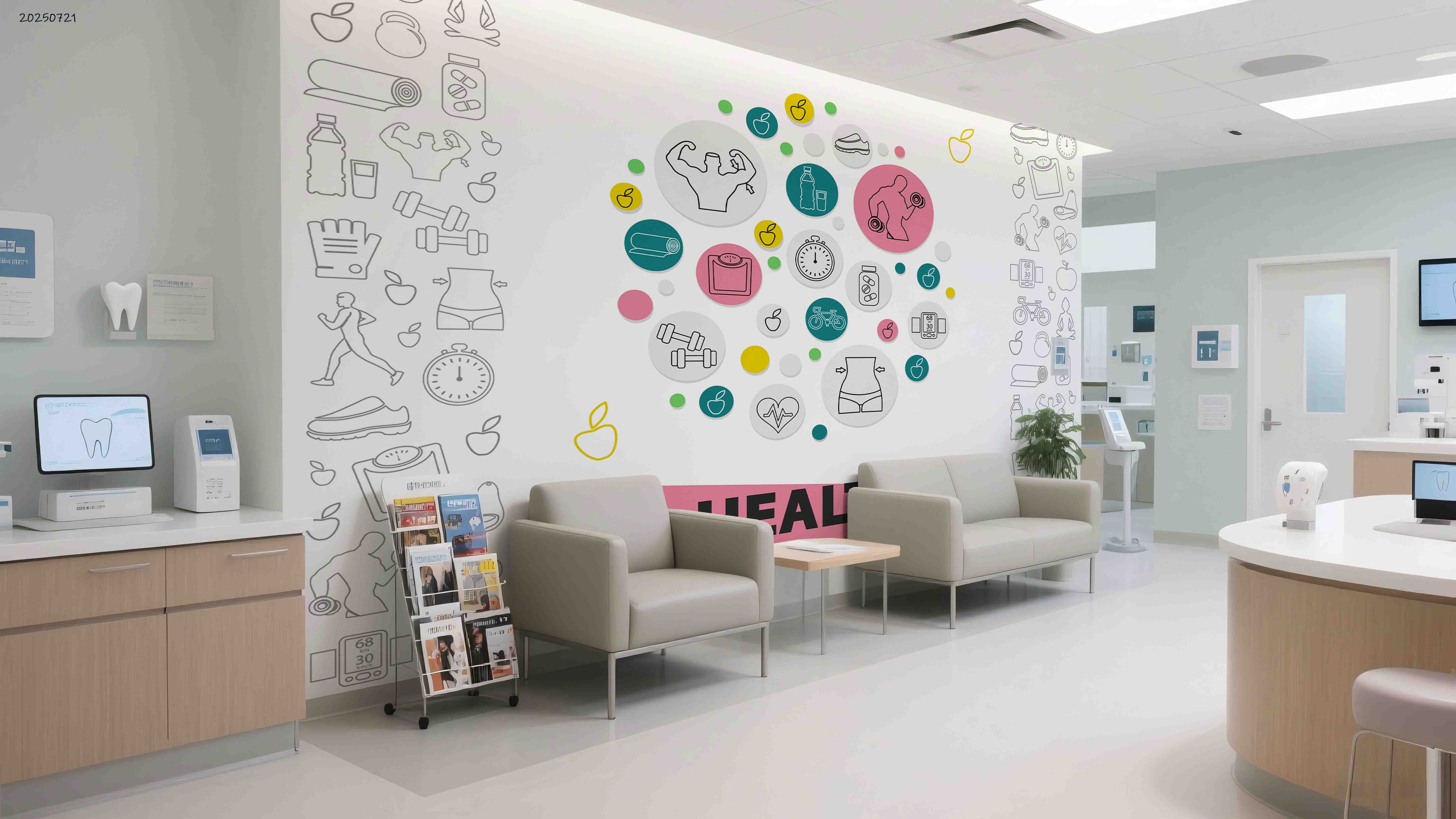 3D Clinic Hospital Rehabilitation Center Medical Healthcare Wall Mural Wallpaper 17