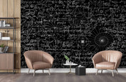 3D Blackboard Mathematics Formula Graphics Wall Mural Wallpaper GD 4604- Jess Art Decoration