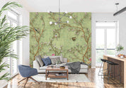 3D Aged Care Retirement Home Gerocomium Rest Home Floral Bird Vintage Wall Mural Wallpaper 7