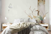3D Tree Floral Red-Crowned Crane Wall Mural Wallpaper YXL 2943