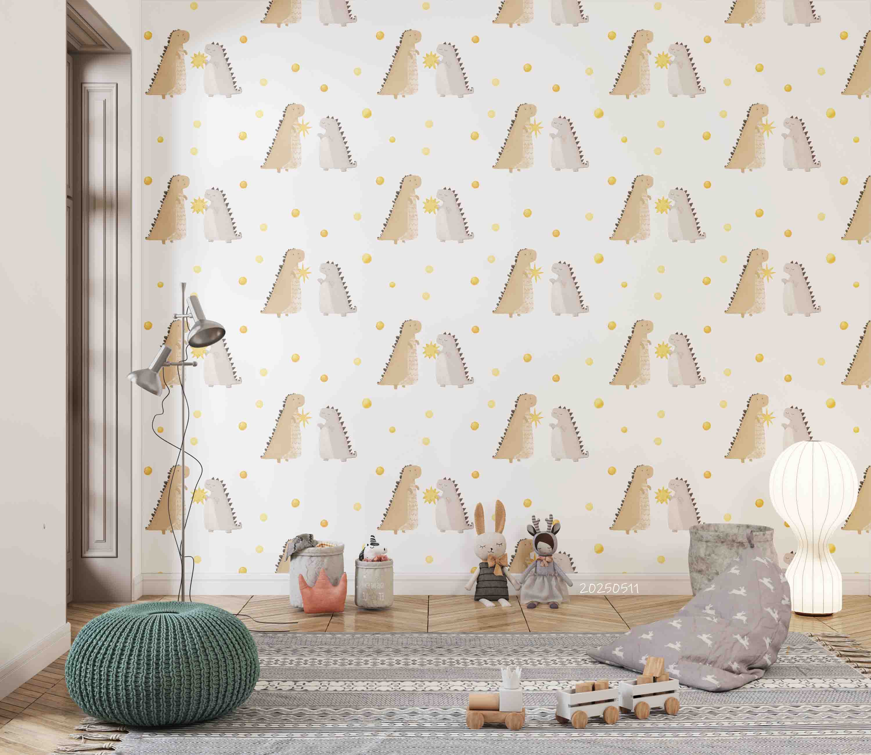 3D Cartoon Animal Dinosaur Kids Wallpaper Wall Mural Wall Decor Wall Art Wall Sticker Remoable Wallpaper