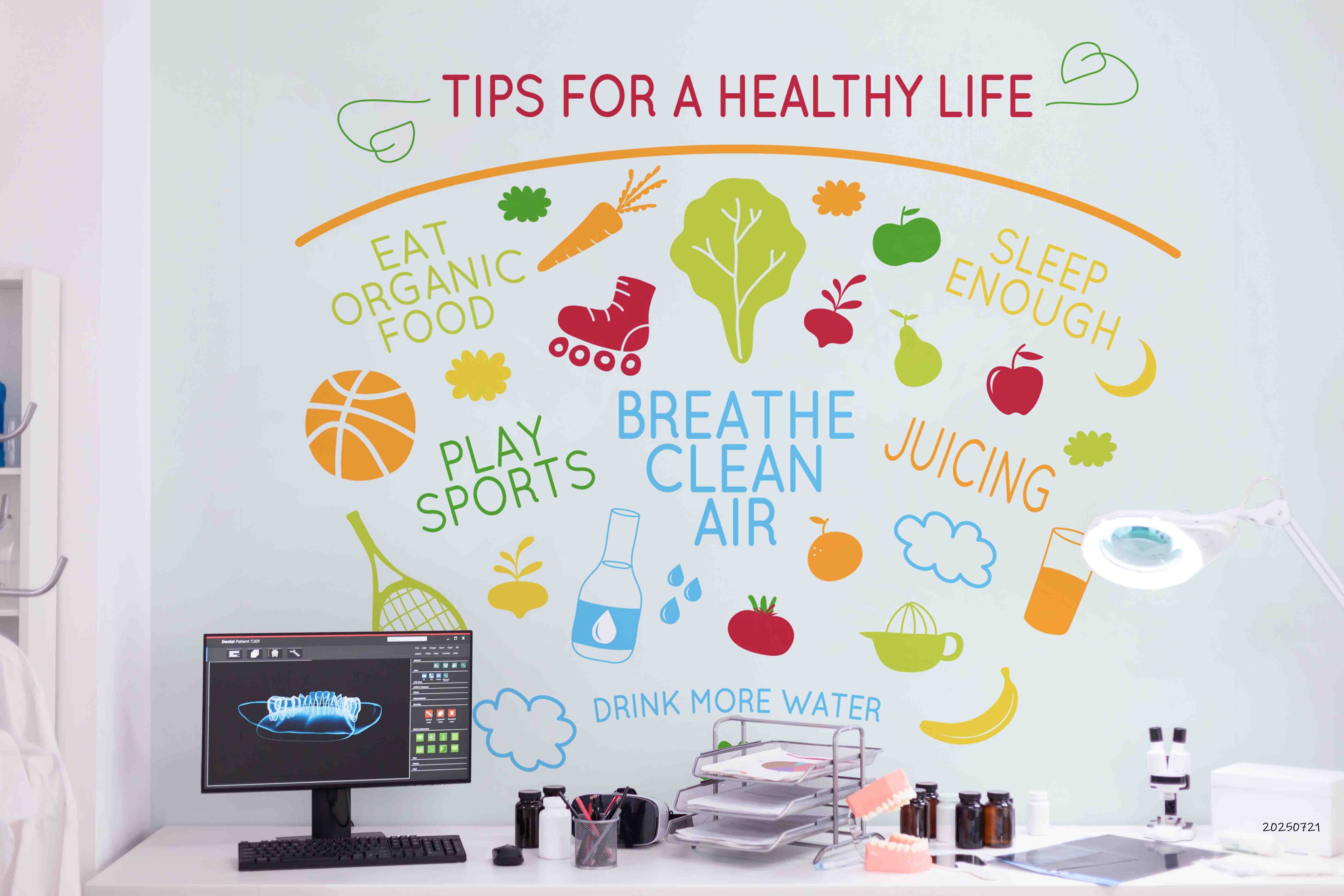 3D Clinic Hospital Rehabilitation Center Healthy Wall Mural Wallpaper JN 1