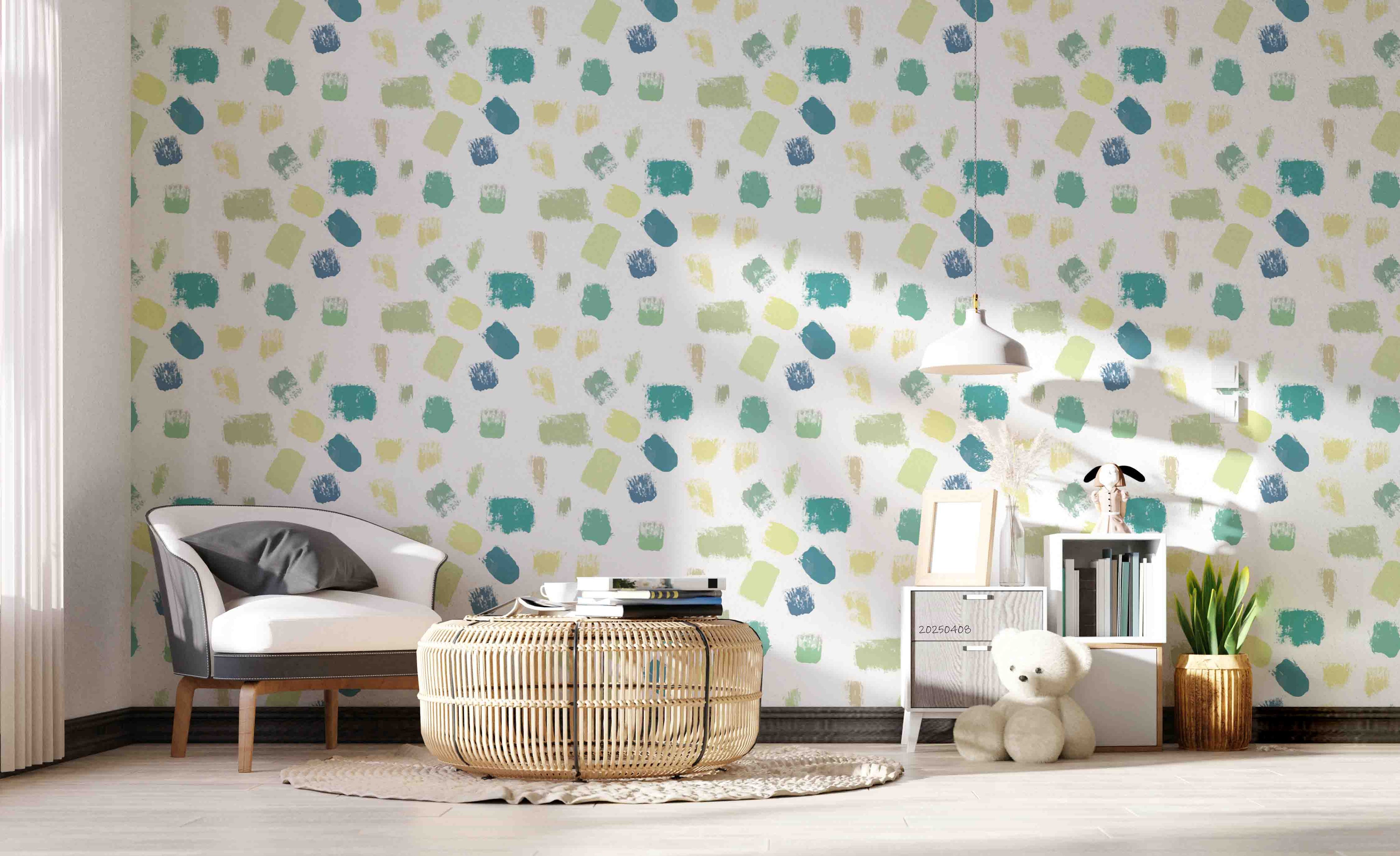 3D Abstract Green Graffiti Pattern Wallpaper Wall Mural Wall Decor Wall Art Wall Sticker Remoable Wallpaper