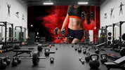 3D Gym Fitness Gymnasium Dumbbell Wall Mural Wallpaper 40