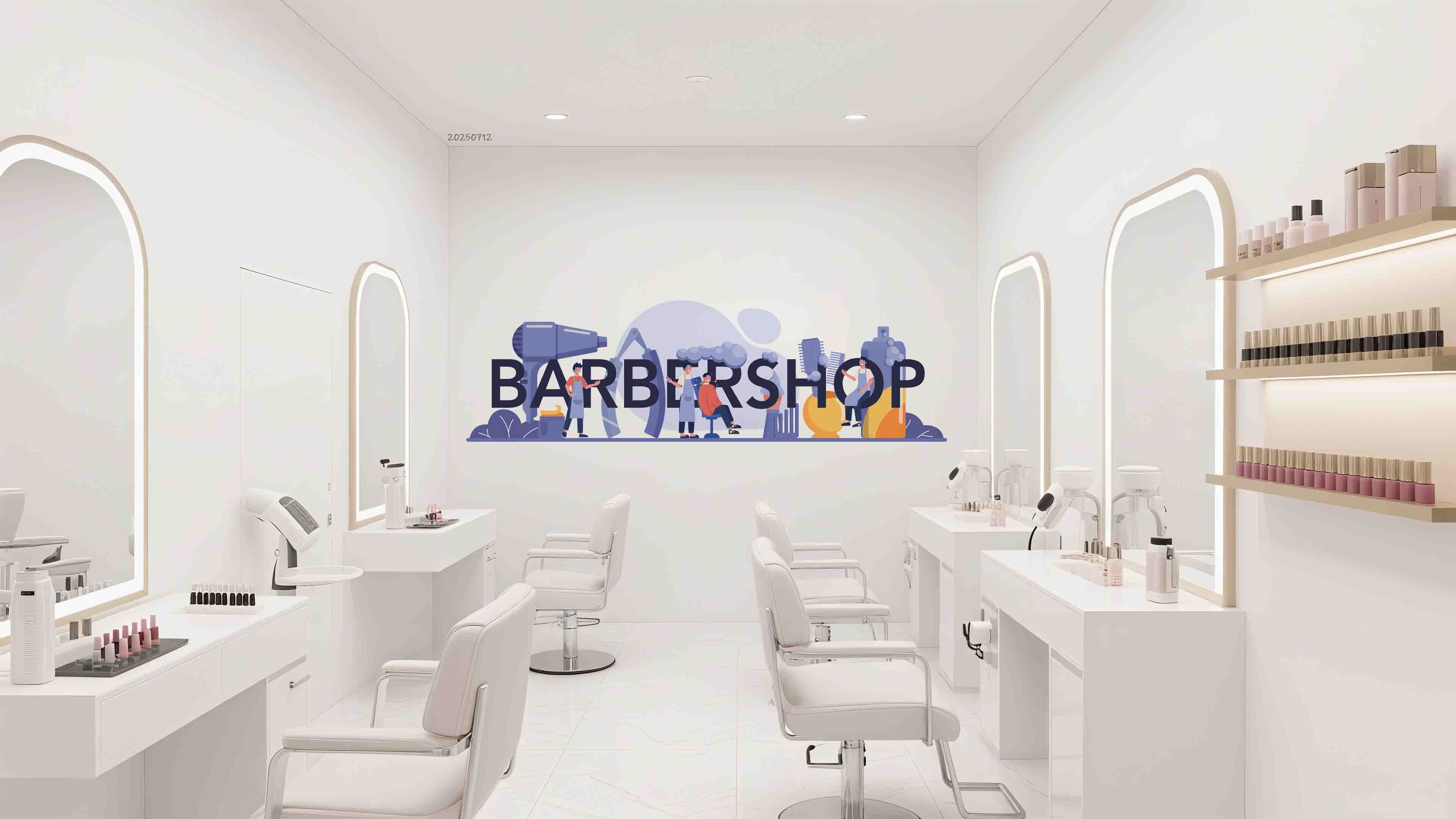 3D Salon Shop Beauty Salon Barber Shop Wall Mural Wallpaper 57