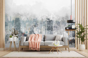 3D City Architecture Mansion Fog Gray Wall Mural Wallpaper YXL 518