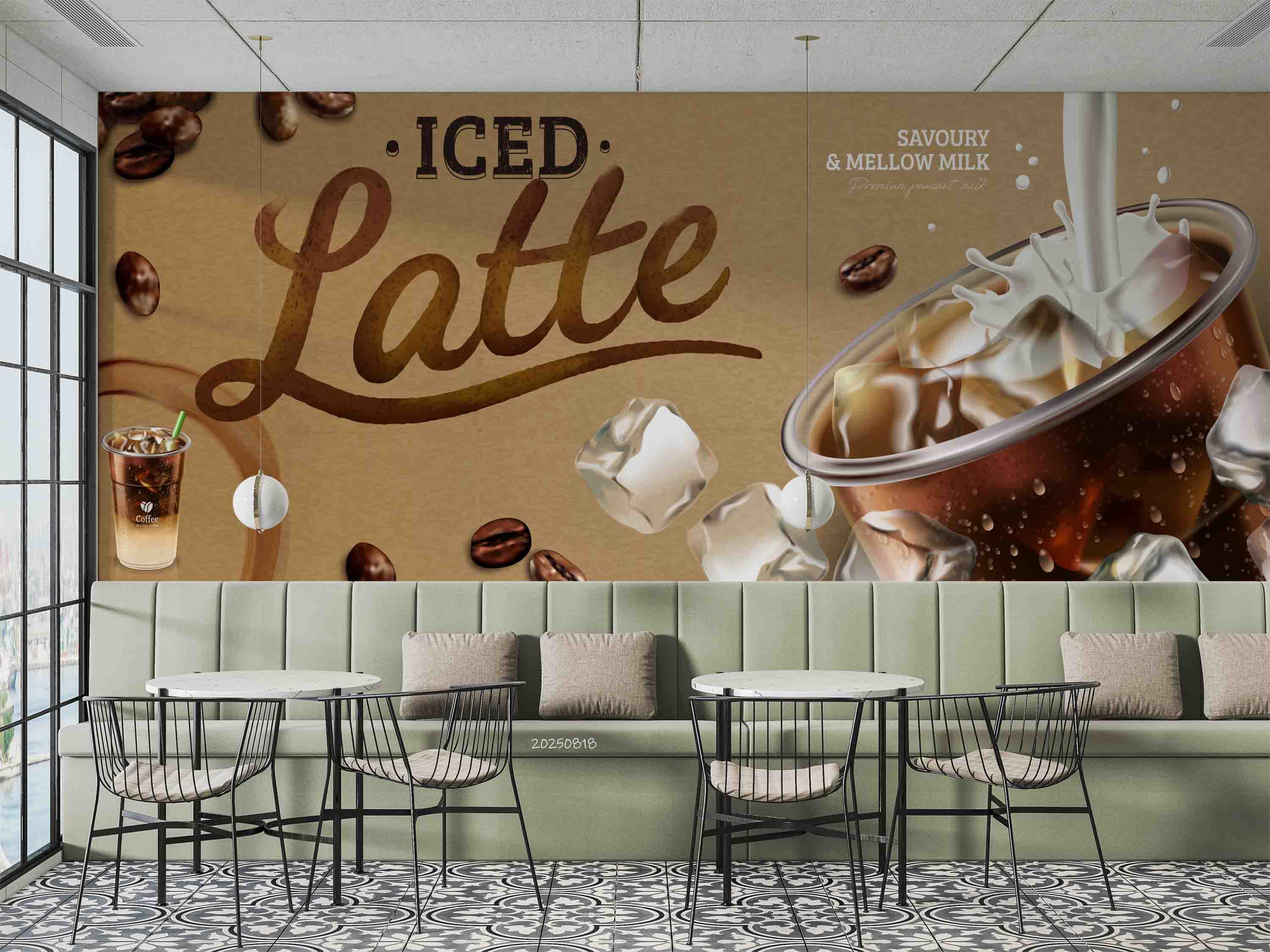 3D Restaurant Snack Bar Coffee Shop Wall Mural Wallpaper 36