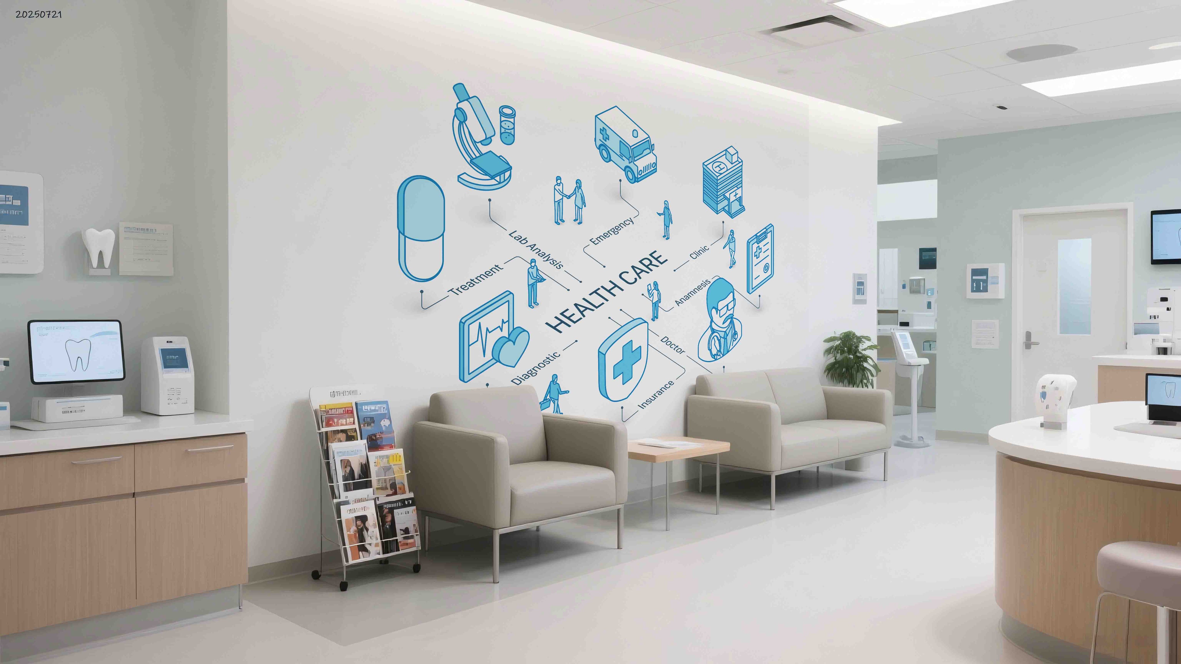 3D Clinic Hospital Rehabilitation Center Medical Healthcare Wall Mural Wallpaper 26