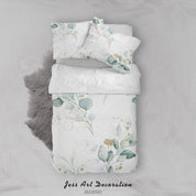 3D Floral Leaf Branch Quilt Cover Set Bedding Set Duvet Cover Pillowcase 536