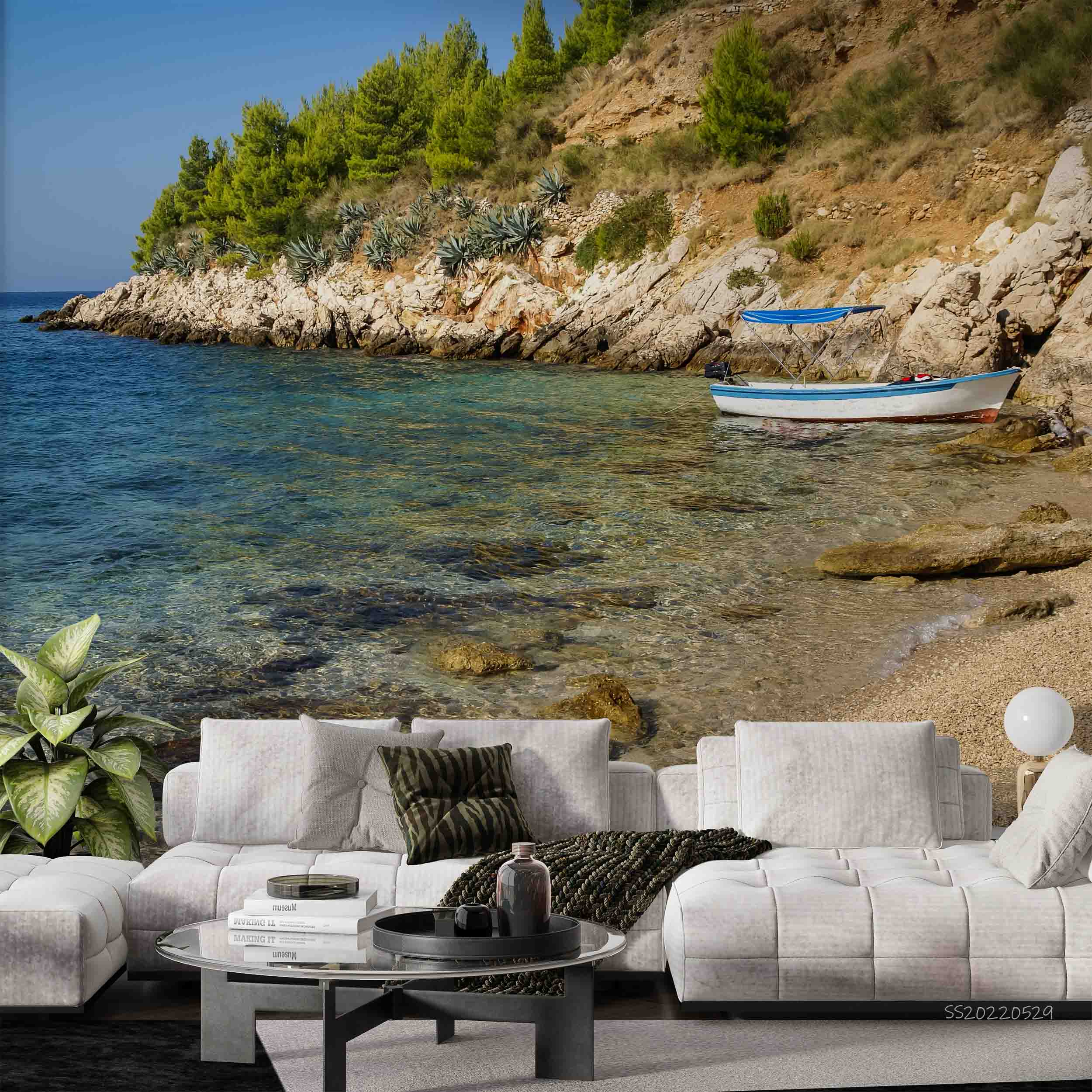 3D Bol, Brac Seascape Croatia Wall Mural Wallpaper GD 4298- Jess Art Decoration