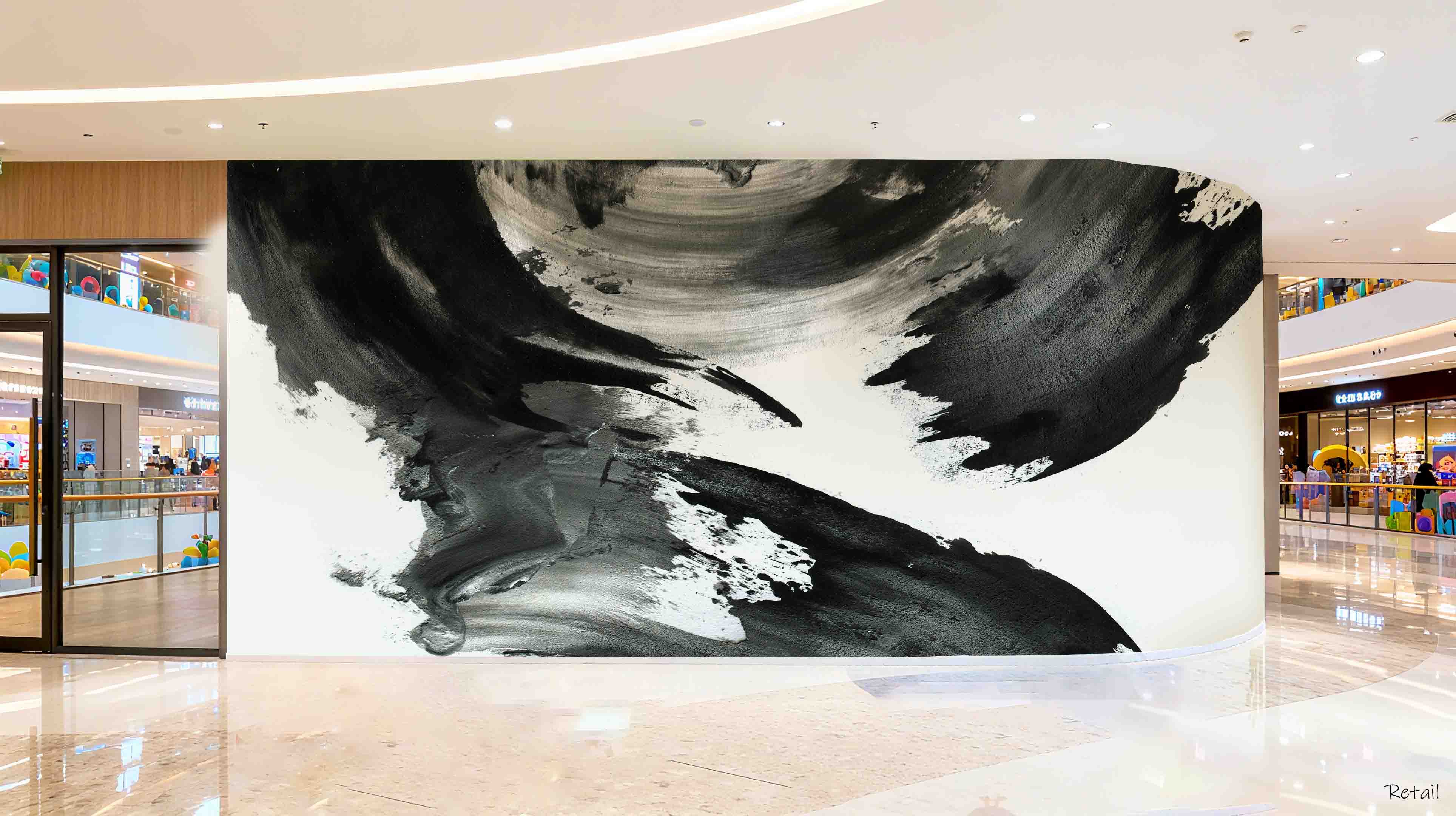 3D Retail Shop Store Market Trade Abstract Wall Mural Wallpaper 14