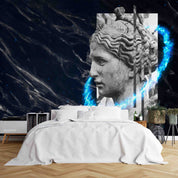 3D Sculpture Head Crack Wall Mural Wallpaper YXL 2415
