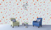 3D Floral Heronsbill Blue Wall Mural Wallpaper YXL 2268