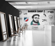 Barber Shop Head Scissors Comb Barber Shop Wallpaper barbershop graffiti wall mural for barber shop - view 2