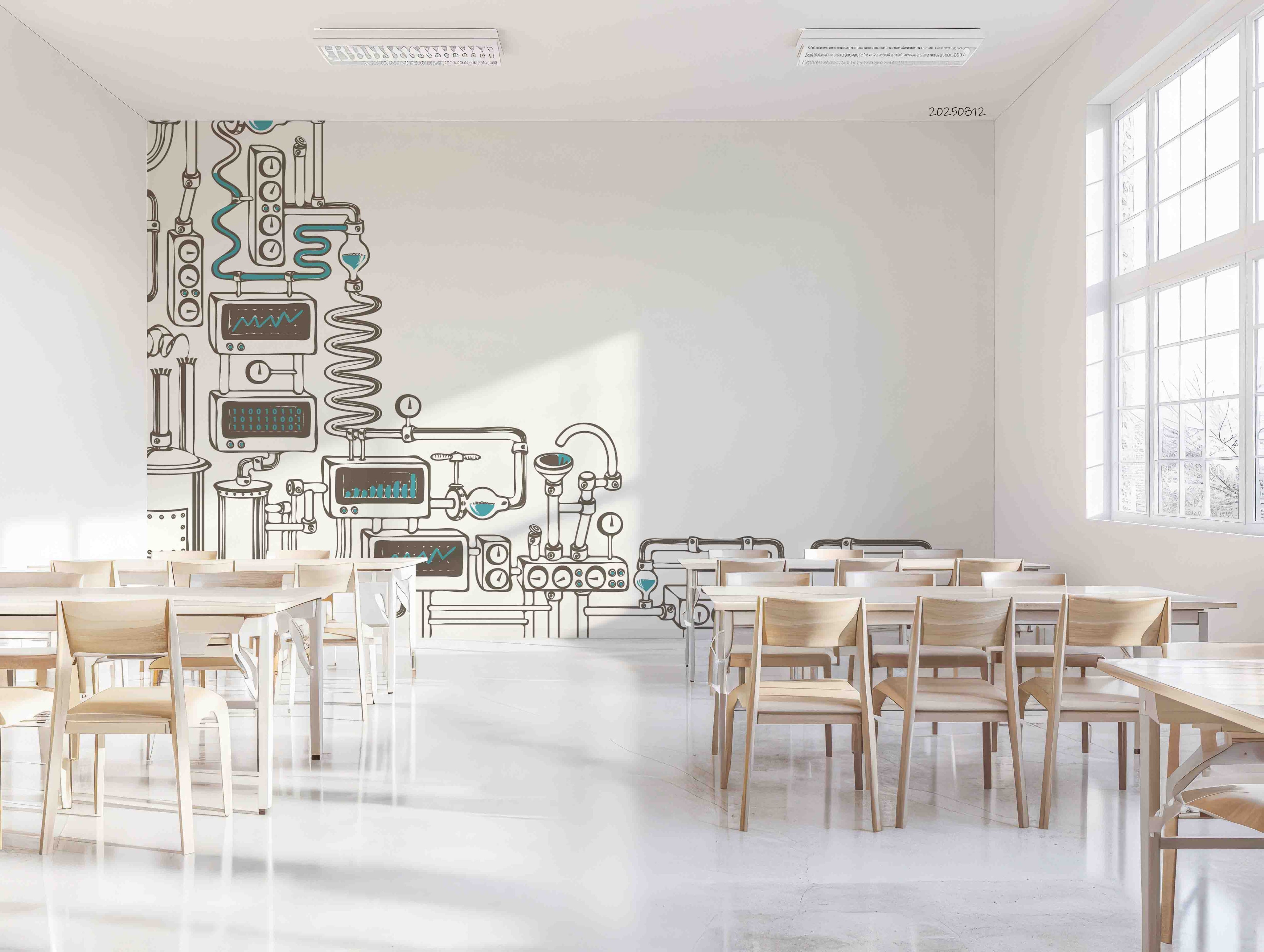 3D School STEM Science Lab Classroom Teaching Aid Chemistry Wall Mural Wallpaper 6