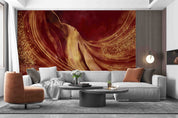 3D Abstract Damaskeen Gold Dust Texture Wall Mural Wallpaper YXL 639