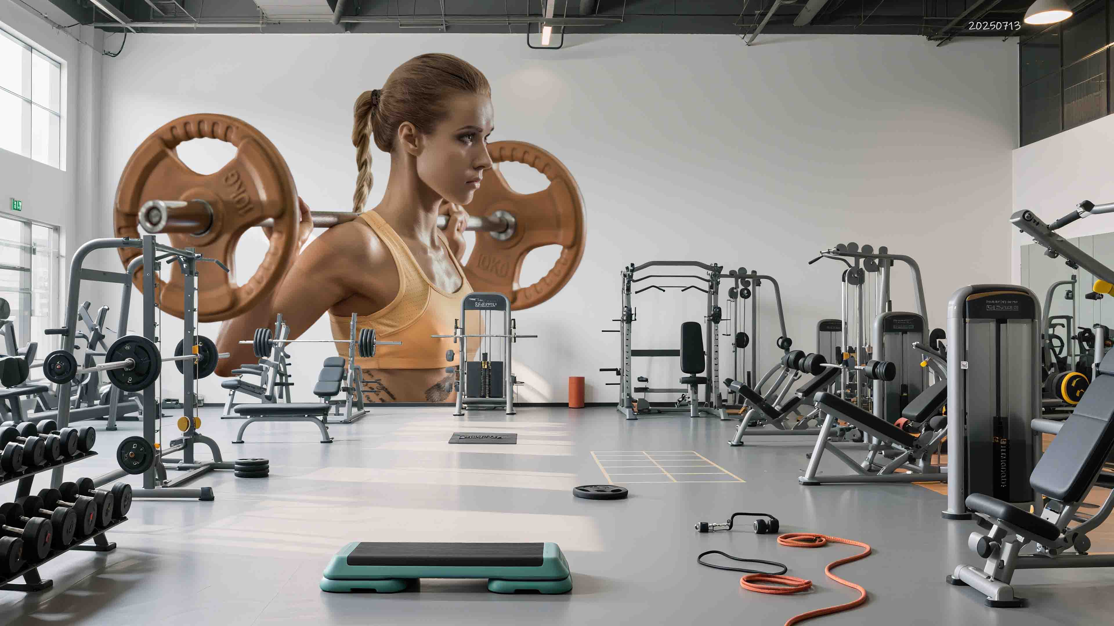 3D Gym Fitness Gymnasium Dumbbell Wall Mural Wallpaper 27