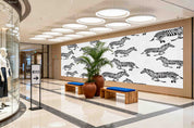 3D Retail Shop Store Market Trade Zebra Pattern Wall Mural Wallpaper 25