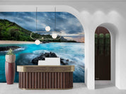 3D Hotel Inn Motel Hostel Resort Manor Scenery Mountains Sea Wall Mural Wallpaper 31